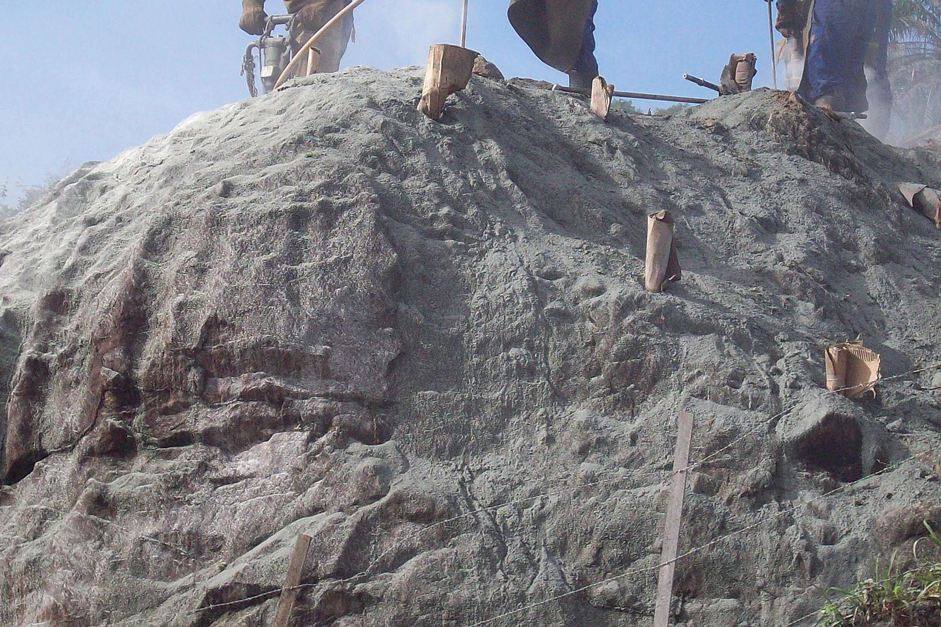 Drilled Rock for Further Blasting Operation